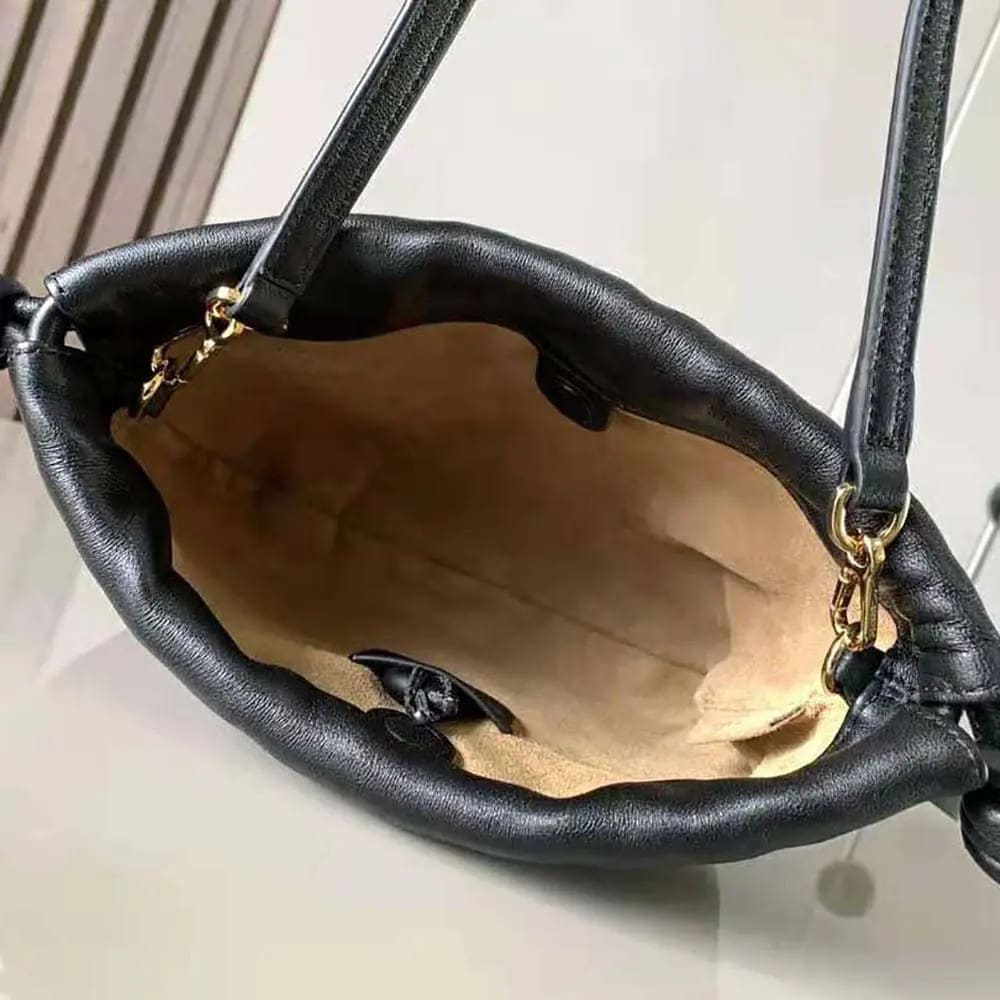 TÚI LOEWE Women Mini Flamenco Purse Bag in Mellow Nappa Lambskin-Black