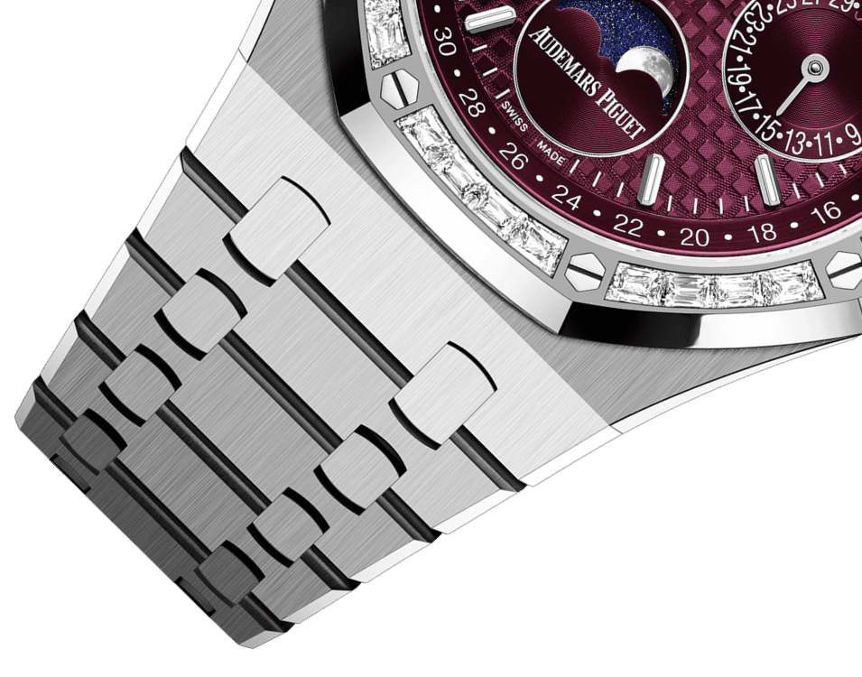 Đồng hồ Audemars Piguet Royal Oak Perpetual Calendar Diamond mặt số màu đỏ