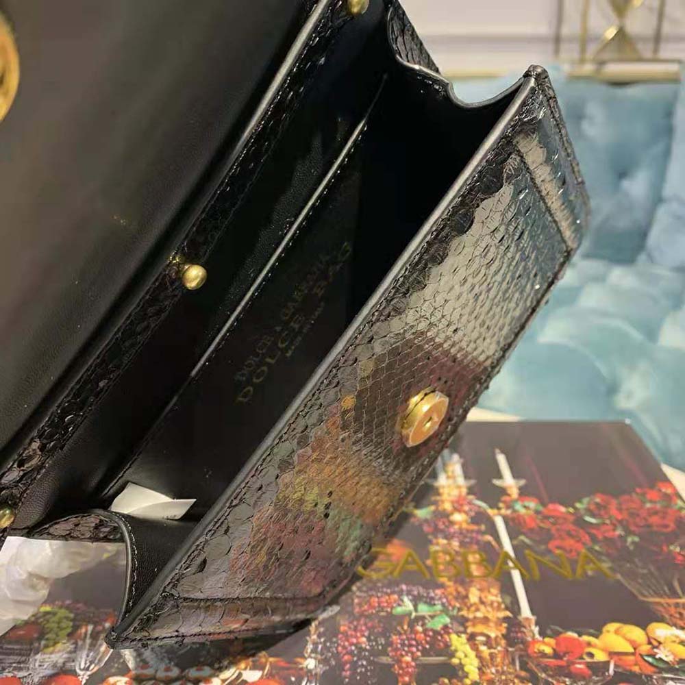 TÚI Dolce Gabbana D&G Small Devotion Bag in Python Skin