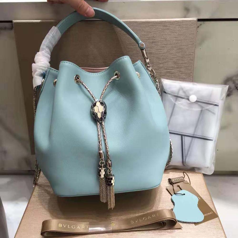 TÚI Bvlgari Women Serpenti Forever Bucket Bag-Aqua