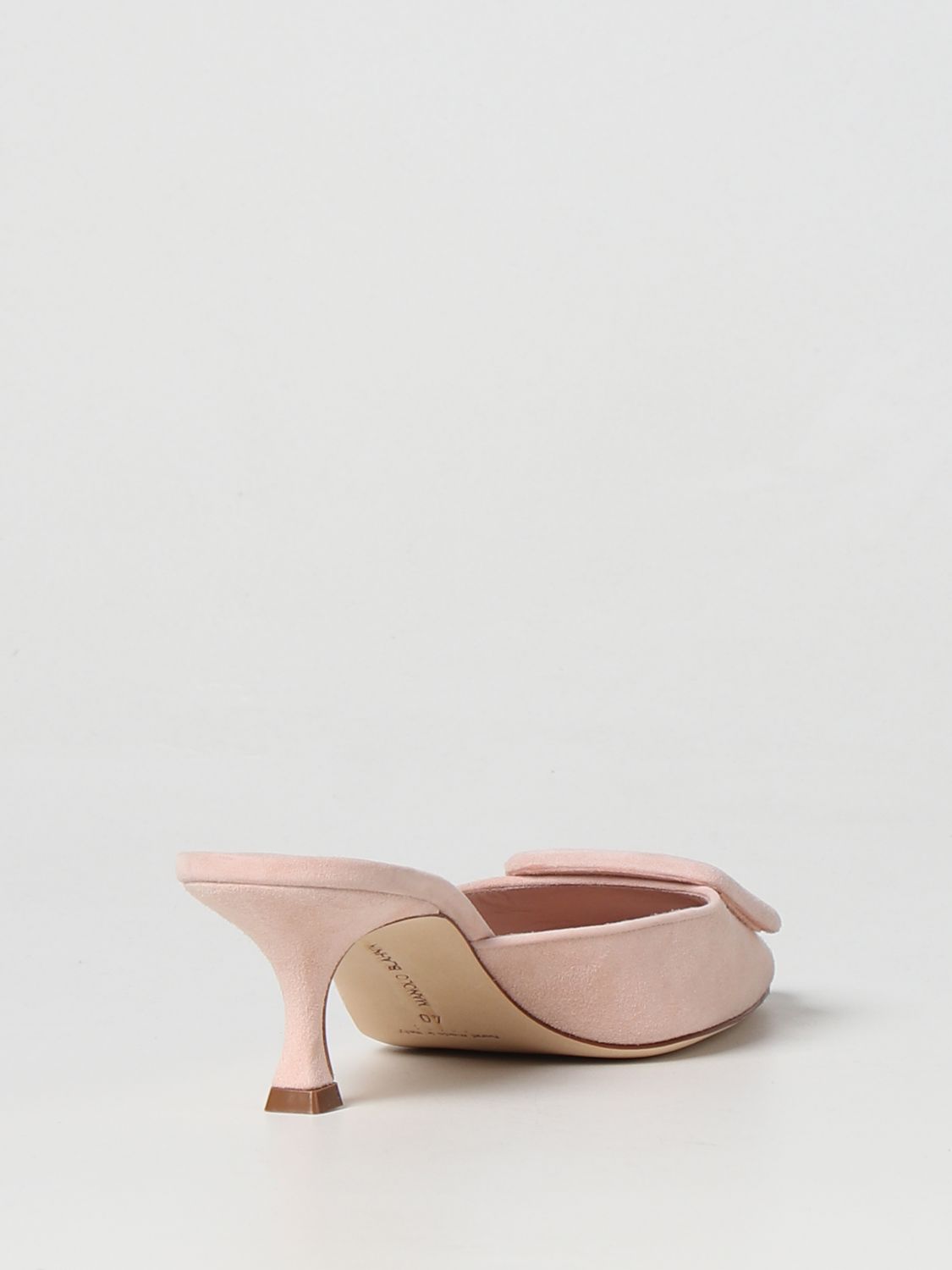 GIÀY MANOLO BLAHNIK Pink suede high heel shoes