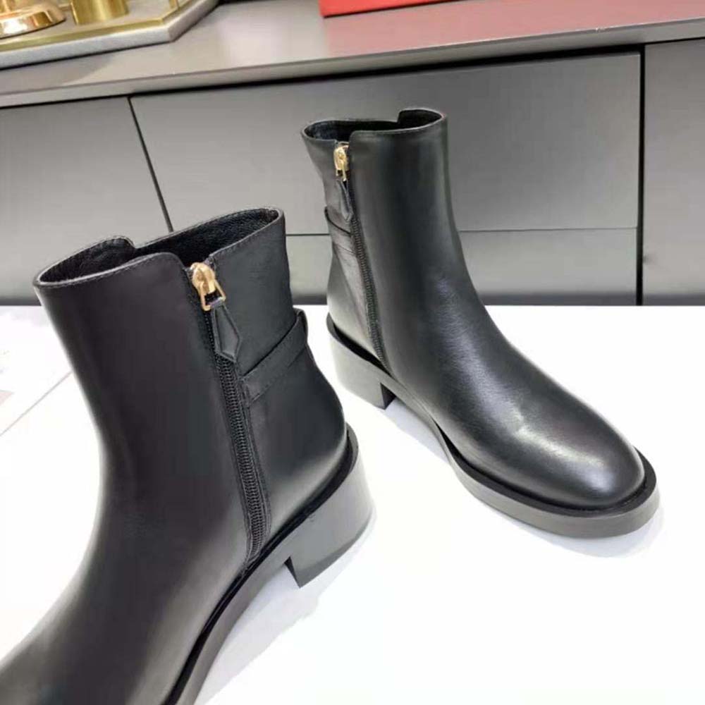 Giày Valentino Women Vlogo Signature Calfskin Ankle Boot 30mm