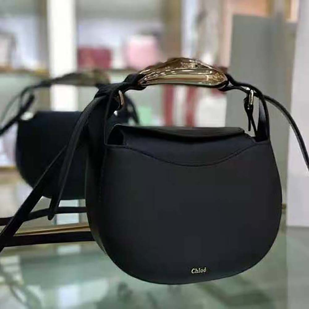 TÚI Chloe Kiss Small Purse in Small Grain Calfskin-Black