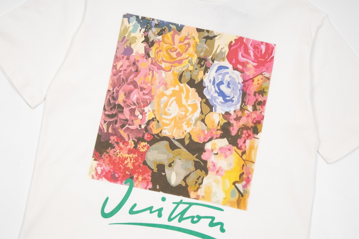 Louis Vuitton LV Flower Tapestry Print T-Shirt Milky White