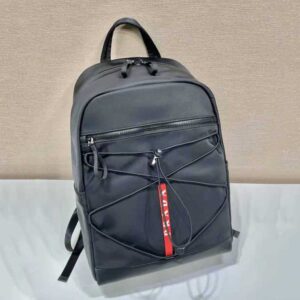 BALO Prada Technical Fabric Backpack with a Functional and Versatile Design-Black