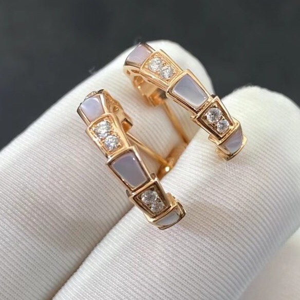 BÔNG TAI BVLGARI SERPENTI VIPER DIAMOND AND ROSE GOLD 18K