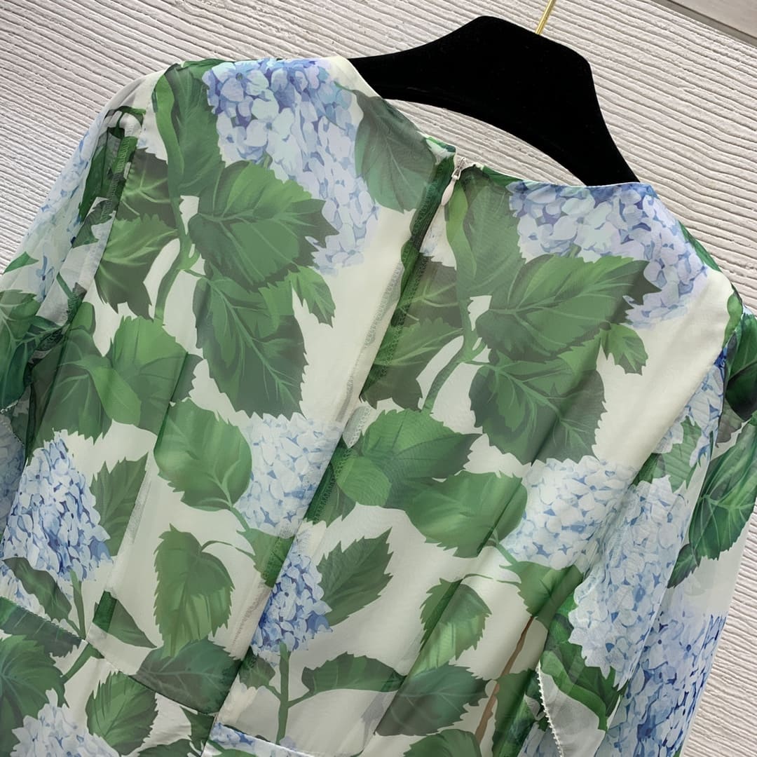 VÁY DOLCE & GABBANA Flower Tropical Party Long Dress High Classy