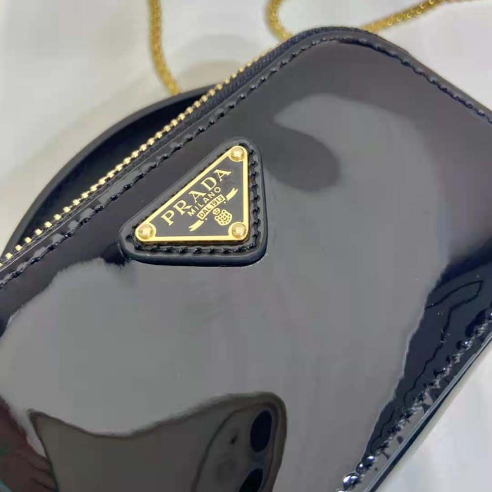 TÚI PRADA Patent Leather Mini-pouch-Black