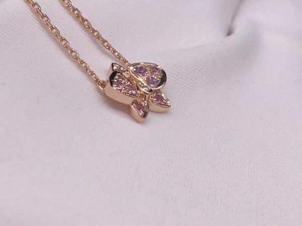 Vòng cổ Cartier Caresse D'orchidees par Cartier vàng hồng 18K