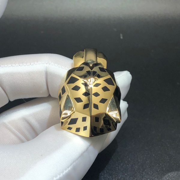 Nhẫn Cartier Panthere de Cartier Lacquer Reridots Vàng hồng nguyên khối 18K