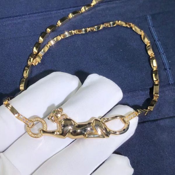 Vòng cổ Cartier Panthere de Cartier Diamond Tsavorite vàng hồng 18K