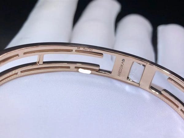 Vòng tay Messika Baby Move Diamond kim cương vàng hồng 18K