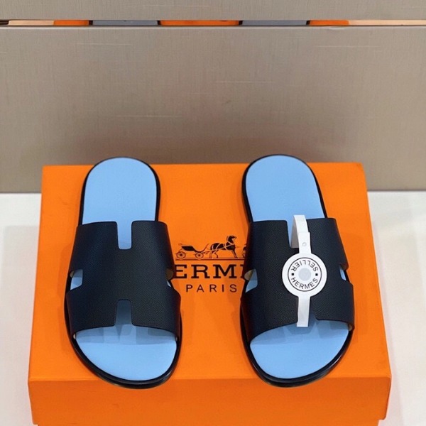 DÉP HERMES IZMIR BLUE BLACK SANDAL AAA