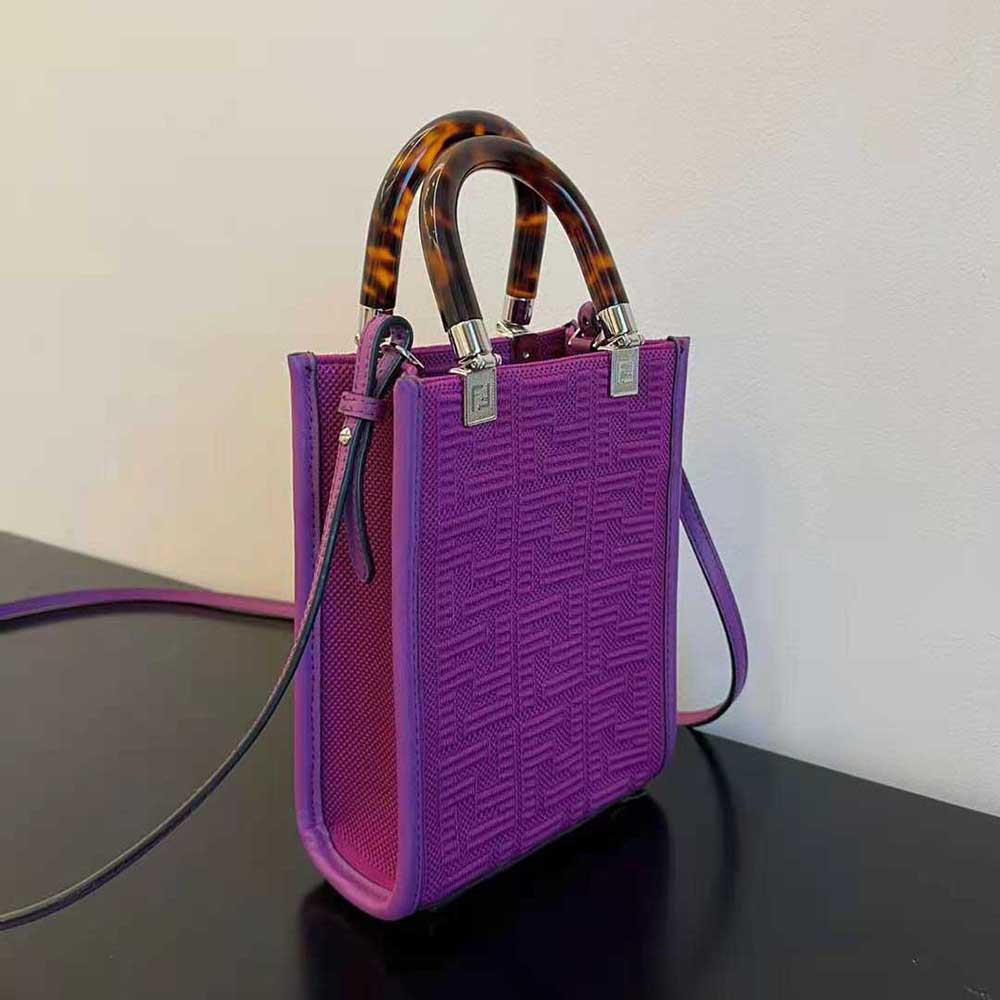 TÚI Fendi Mini Sunshine Shopper FF Fabric Mini-Bag