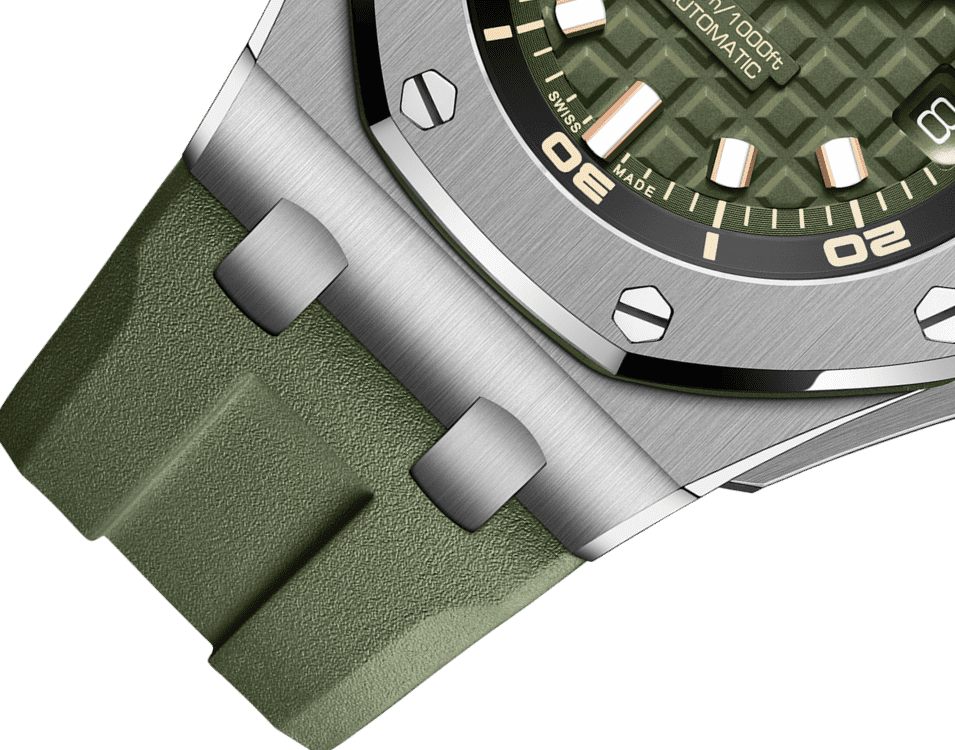 Đồng hồ Ademars Piguet Royal Oak Offshore Diver mặt số màu xanh green