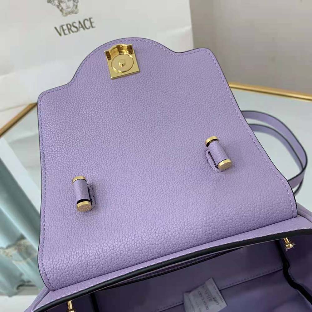 TÚI Versace Women La Medusa Small Handbag Crafted From Premium Leather-Purple