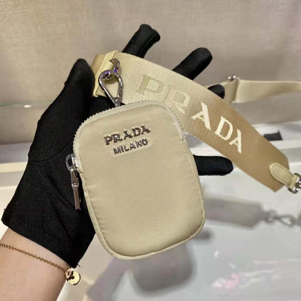 TÚI Prada Women Pocket Nylon and Brushed Leather Bag