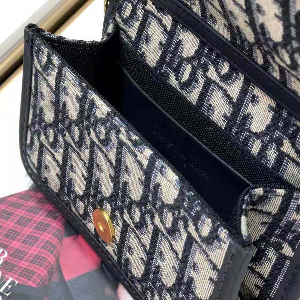 TÚI Dior Women 30 Montaigne nano pouch Blue Dior Oblique Jacquard