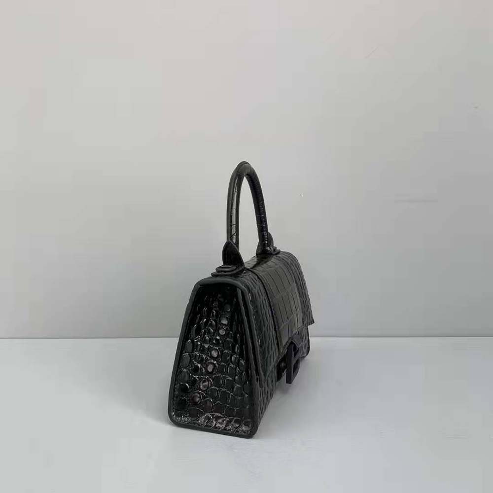 TÚI Balenciaga Hourglass Small Top Handle Bag-Black