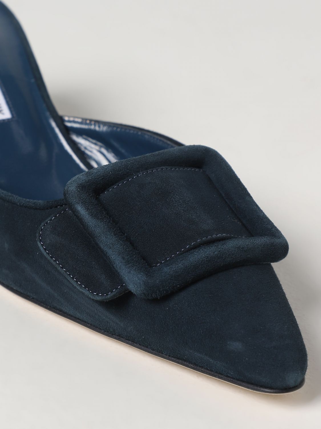 GIÀY MANOLO BLAHNIK Teal suede high heel shoes