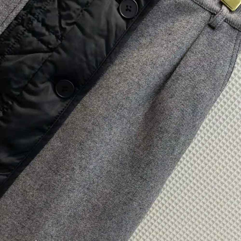 Chân váy Dior Miniskirt with Macrocannage Lining Gray Cotton Drill