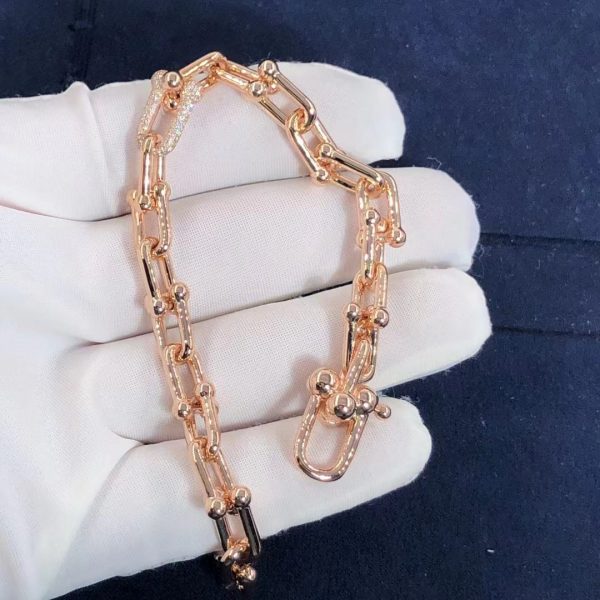 Vòng tay Tiffany & Co HardWear Link Bracelet vàng hồng 18K