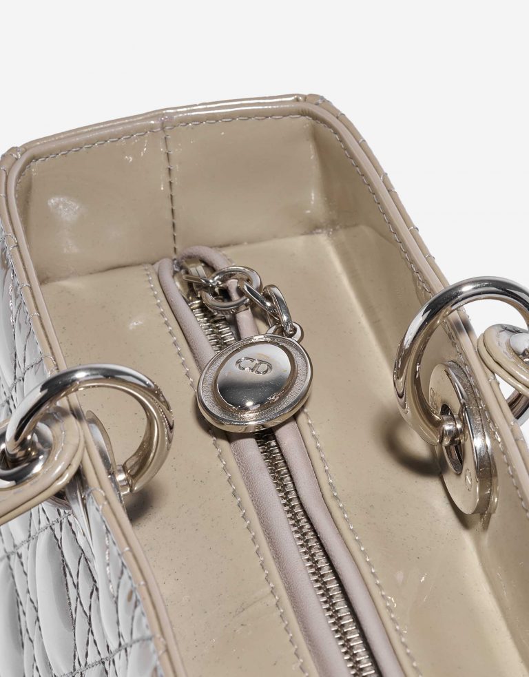 TÚI Dior Lady Large Patent Leather Gris