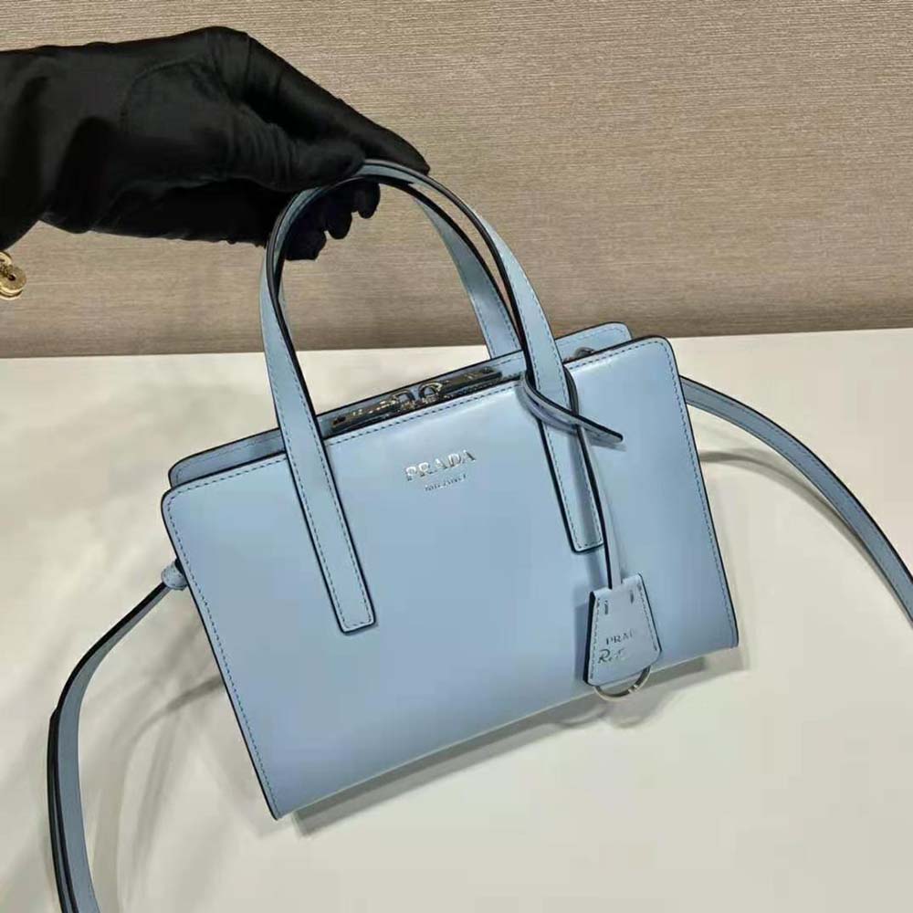 TÚI Prada Women Re-Edition 1995 Brushed-Leather Mini Handbag-Blue