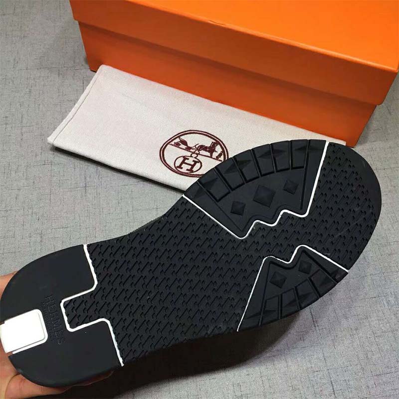 GIÀY Hermes Shoes Stadium Sneaker-White SS2022