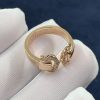 Nhẫn kim cương C De Cartier vàng hồng 18K
