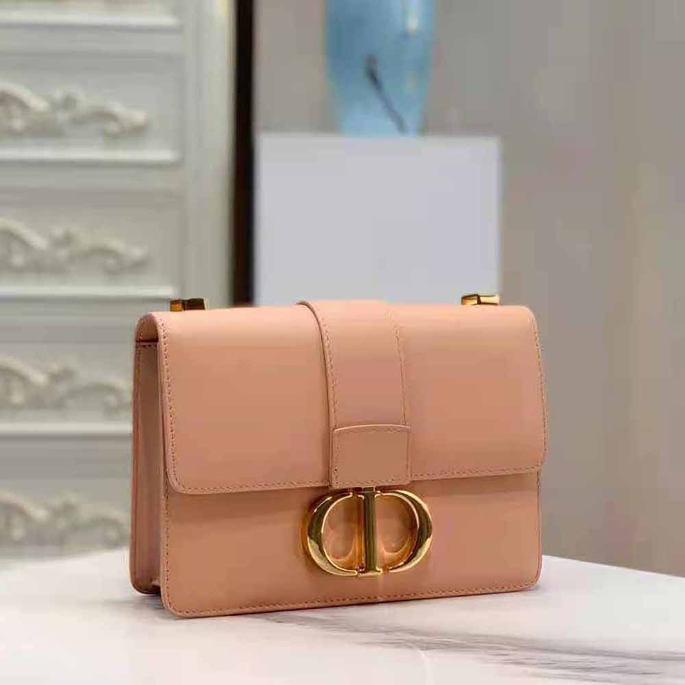 TÚI Dior 30 Montaigne Bag Des Vents Box Calfskin-Pink