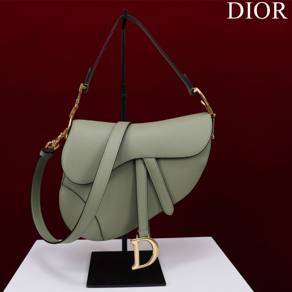 TÚI Dior Women Saddle bag in Calfskin-Olive Top Quality