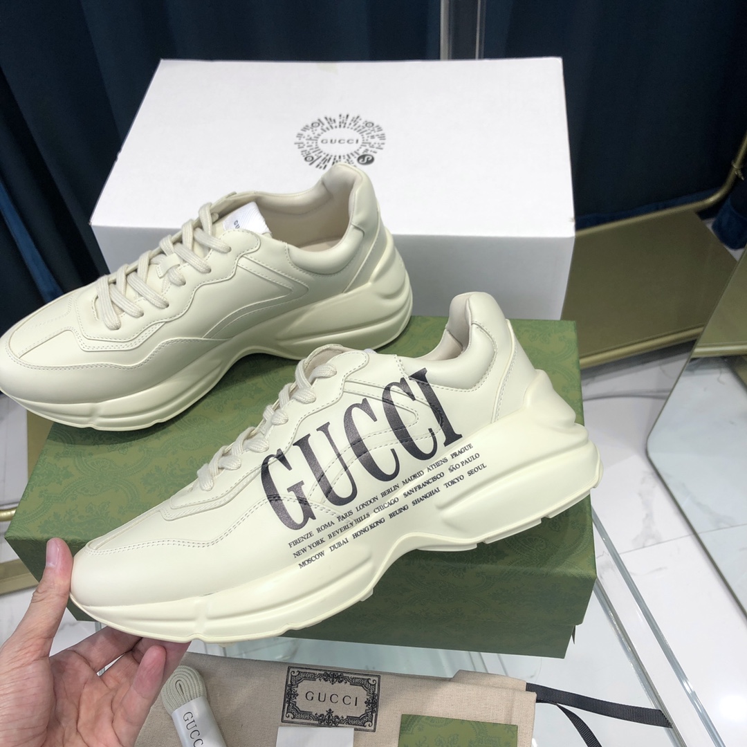 GIÀY GUCCI RHYTON GG ITALIA SNEAKERS SHOES UNISEX