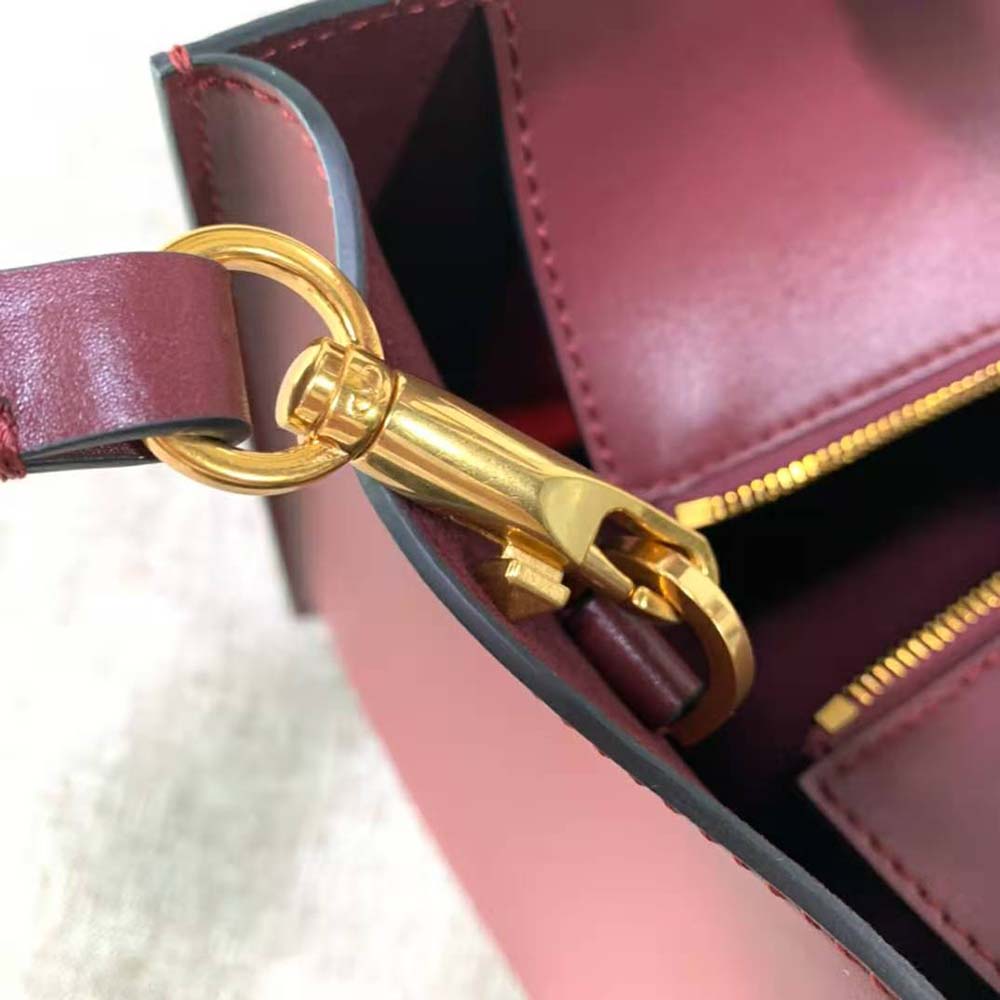 TÚI Valentino Vlogo Walk Calfskin Tote Bag-Maroon