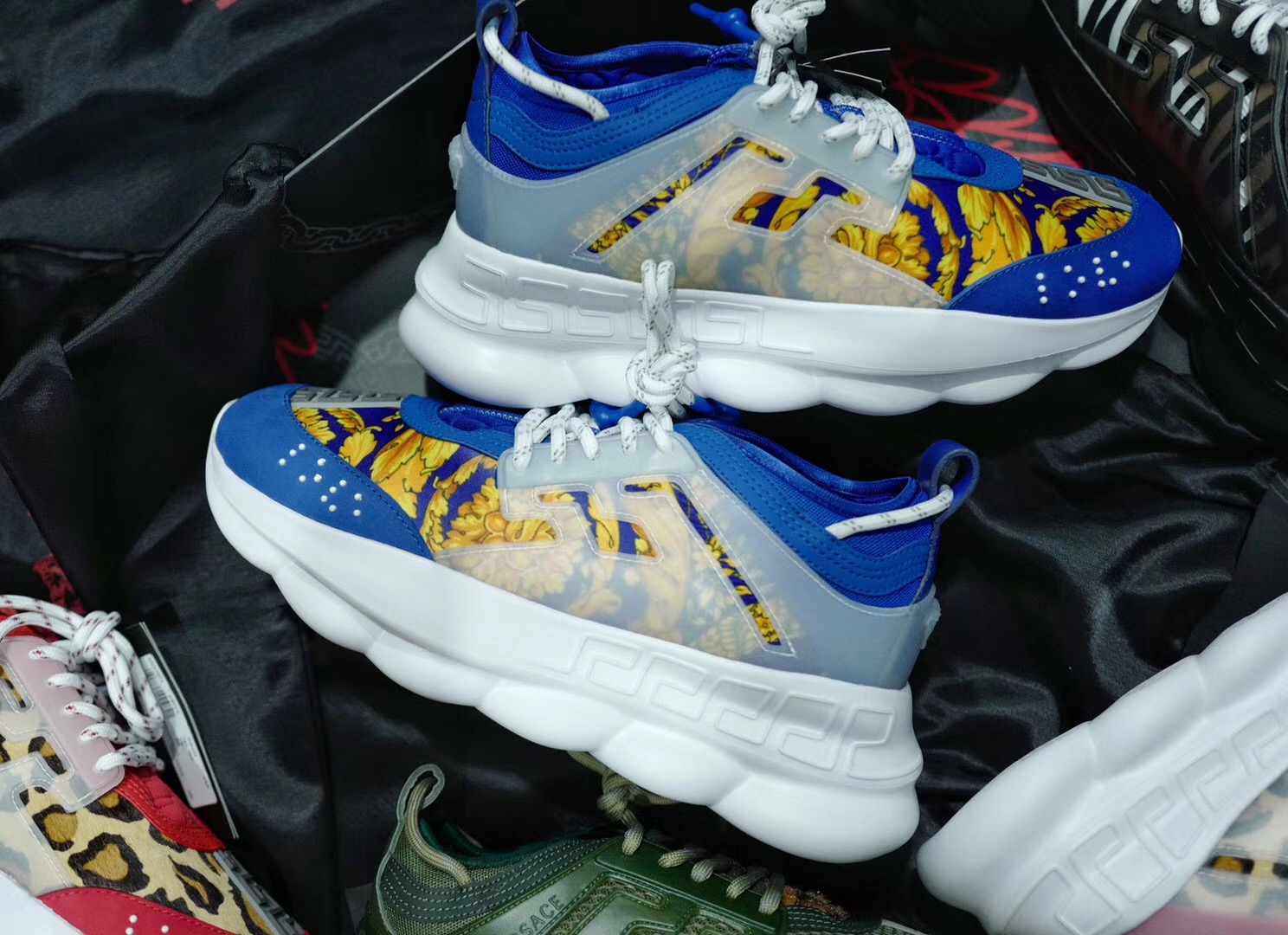 GIÀY Versace Chain Reaction Sneakers