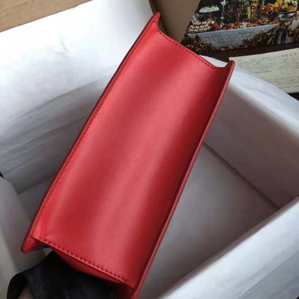 TÚI Dolce Gabbana D&G Women Small Smooth Calfskin Devotion Bag-Red