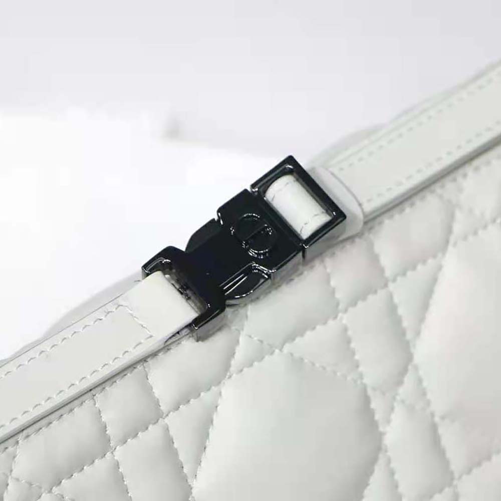 TÚI Dior Women Medium Diortravel Nomad Pouch Latte Macrocannage Calfskin