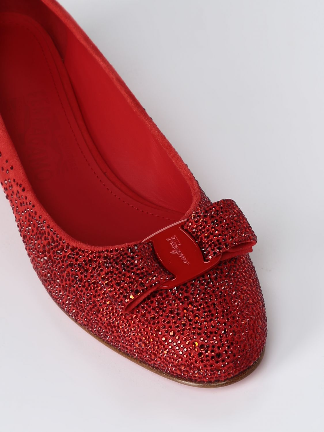 GIÀY SALVATORE FERRAGAMO Red pumps suede shoes