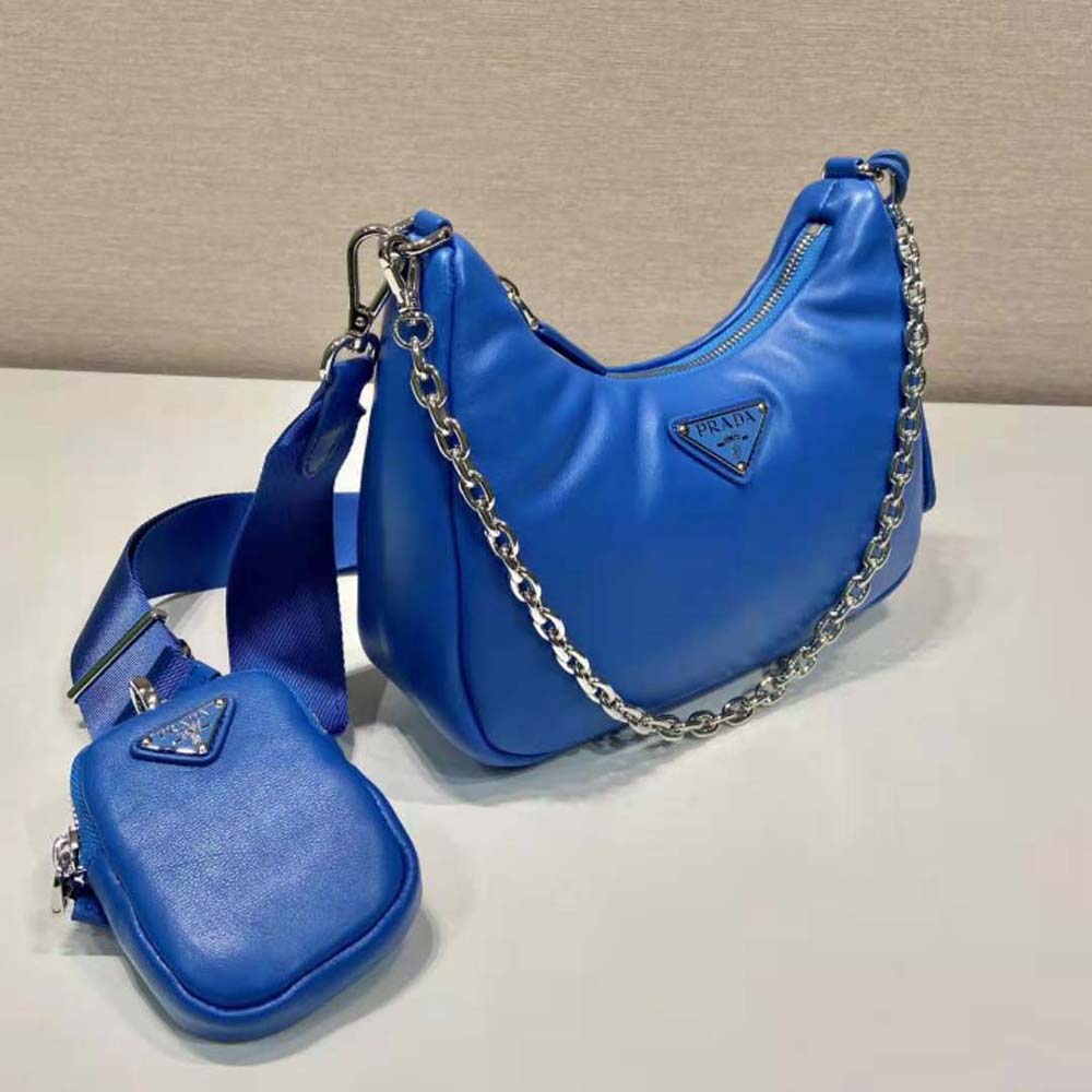 TÚI Prada Women Padded Nappa-Leather Prada Re-Edition 2005 Shoulder Bag-Blue