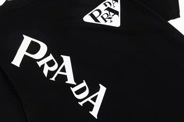 ÁO PRADA print cotton jersey T-shirt