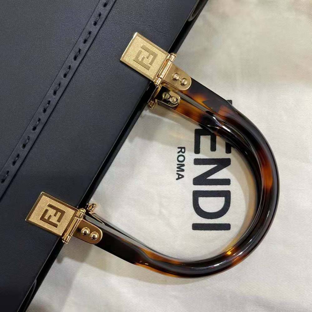 TÚI Fendi Women Sunshine Shopper Leather Shopper-Black