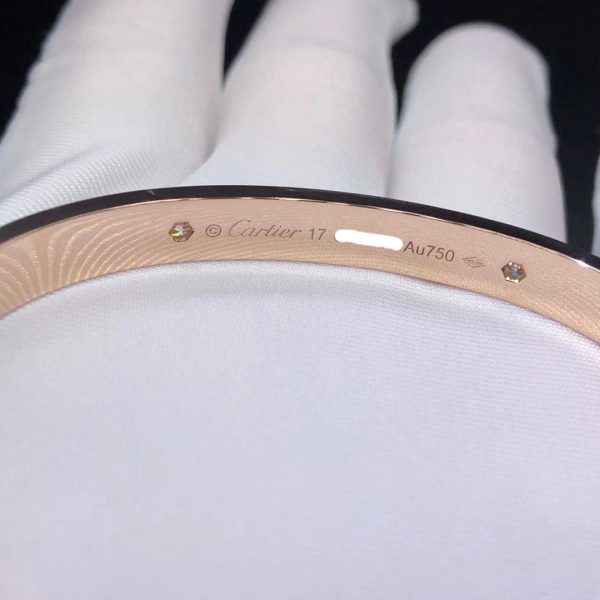 Vòng tay Cartier Love 4 viên kim cương vàng hồng 18K