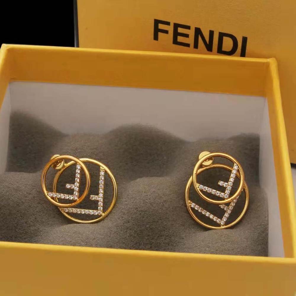 BÔNG TAI Fendi Women F is Fendi Earrings Gold-Colored Necklace