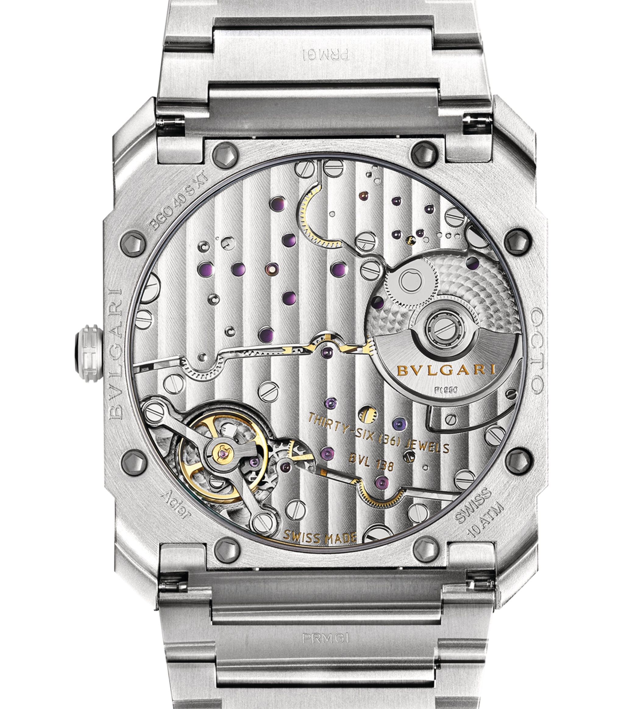 Đồng hồ BVLGARI Stainless Steel Octo Finissimo Automatic mặt số màu đen