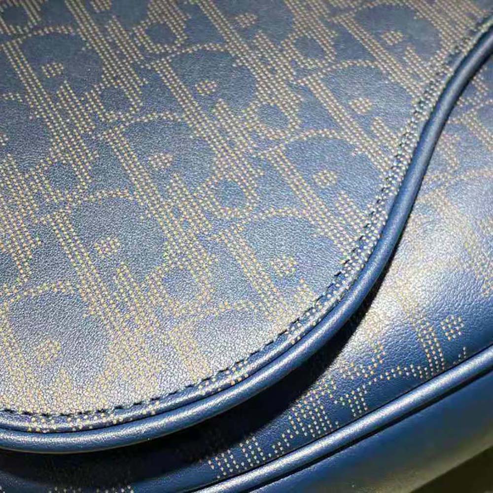 TÚI Dior World Tour Saddle Belt Bag Dior Oblique Galaxy Leather-Navy