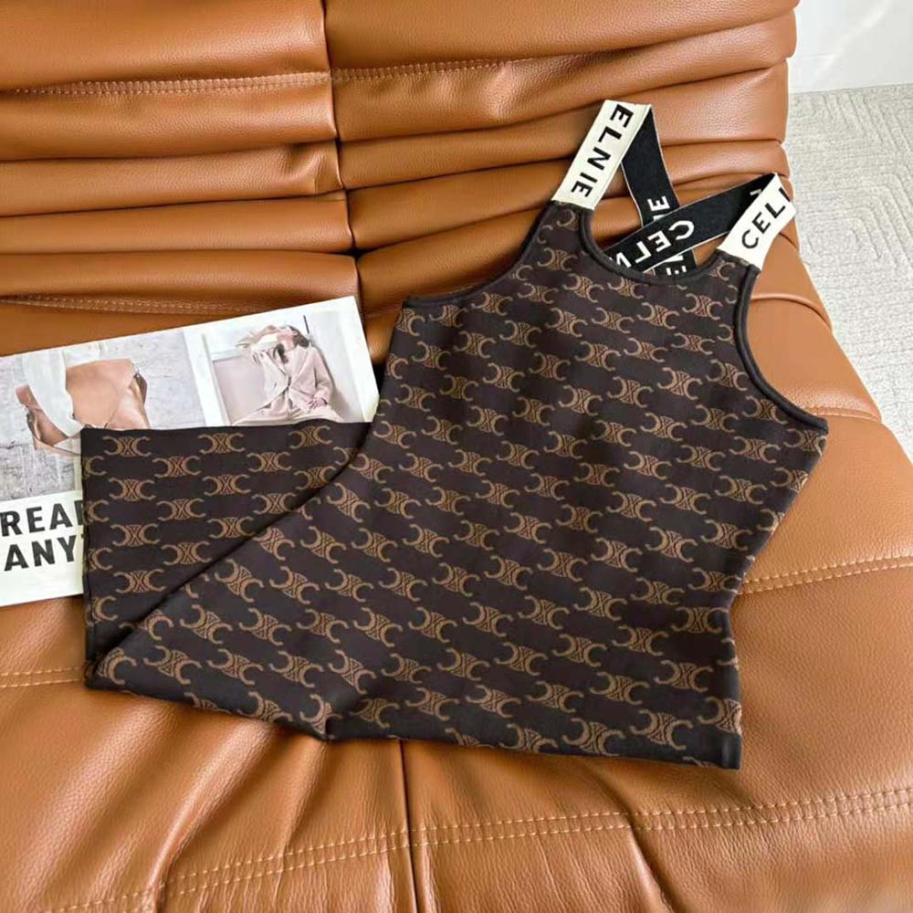 VÁY Celine Women Dress in Monogram Silk Cotton