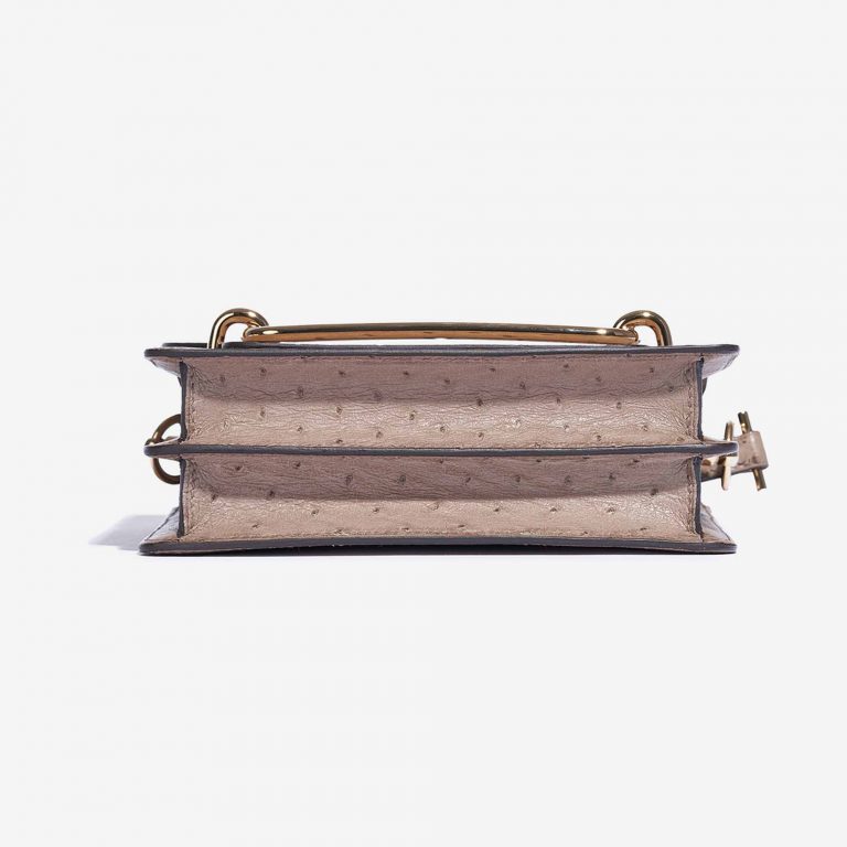 TÚI Hermès Roulis 18 Ostrich Gris Asphalte da đà điểu