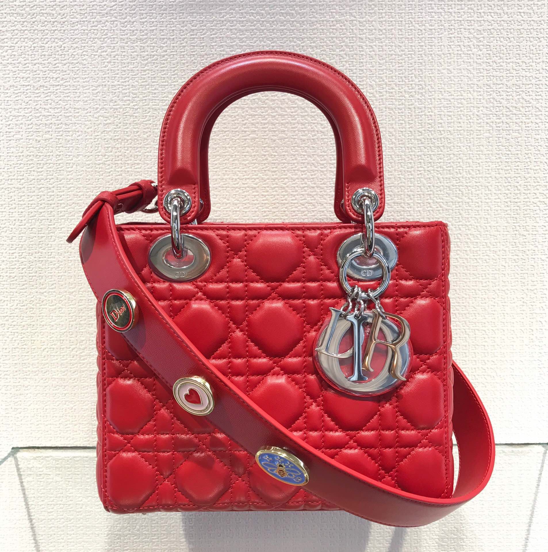 TÚI CHRISTIAN DIOR Lady Dior Bag Red Ferrari Cannage Lambskin Top Quality