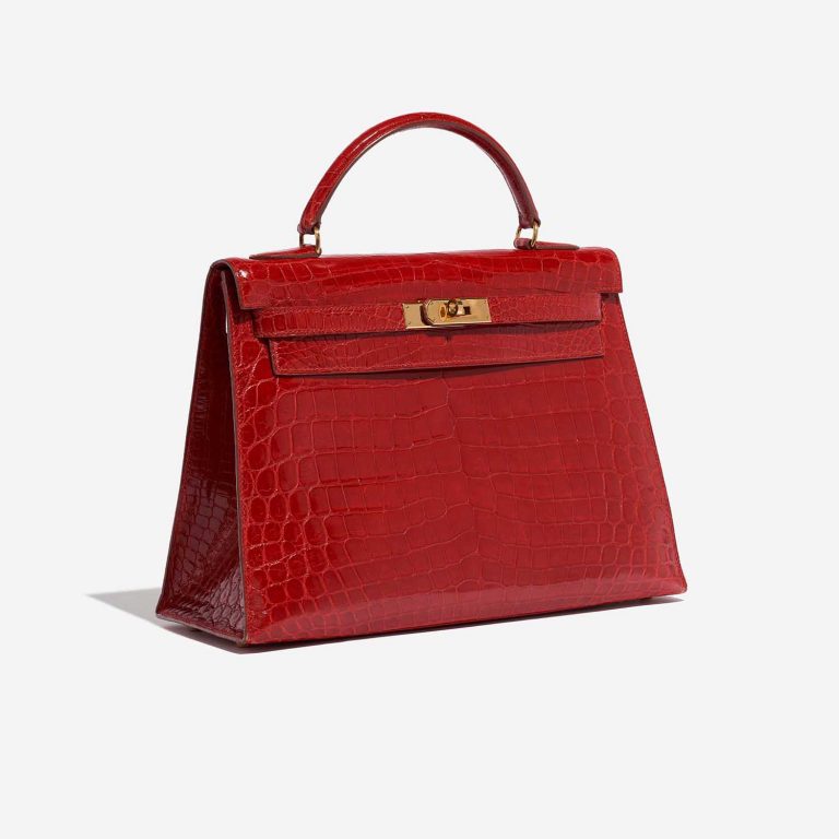 TÚI Hermès Kelly 32 Niloticus Crocodile Braise da cá sấu sông Nile Gold Buckle khóa vàng