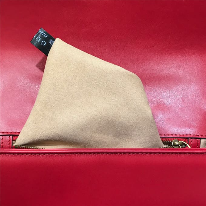 TÚI Gucci GG marmont small top handle bag red Top Quality
